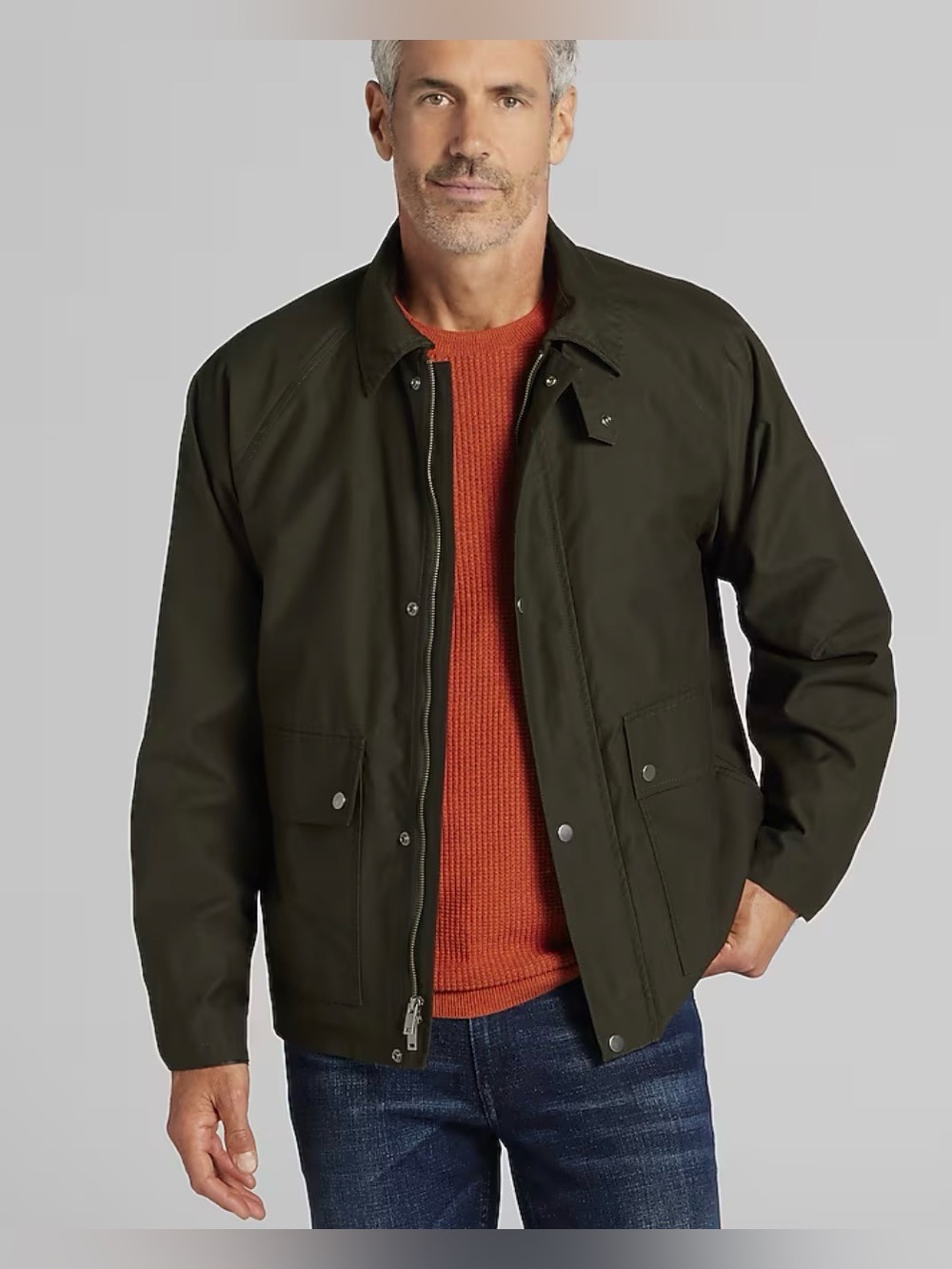 Joseph Abboud Cotton Blend Casual Jacket L